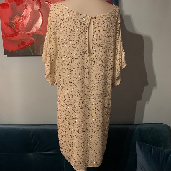 Aidan Mattox size 4 silk sequins dress - Picture 5 of 8